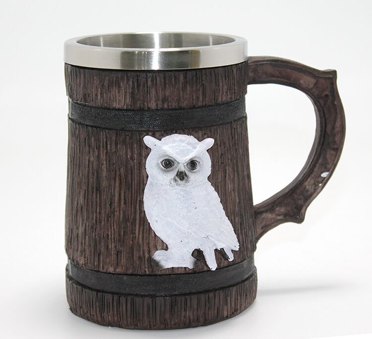 Harry Potter Hedwig Temalı 3D Kabartmalı Çelik Kupa Bardak