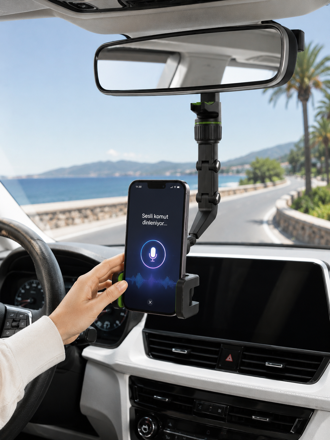 Dikiz Aynası Telefon Tutucu Katlanabilir Ayarlanabilir Araç İçi Telefon Standı