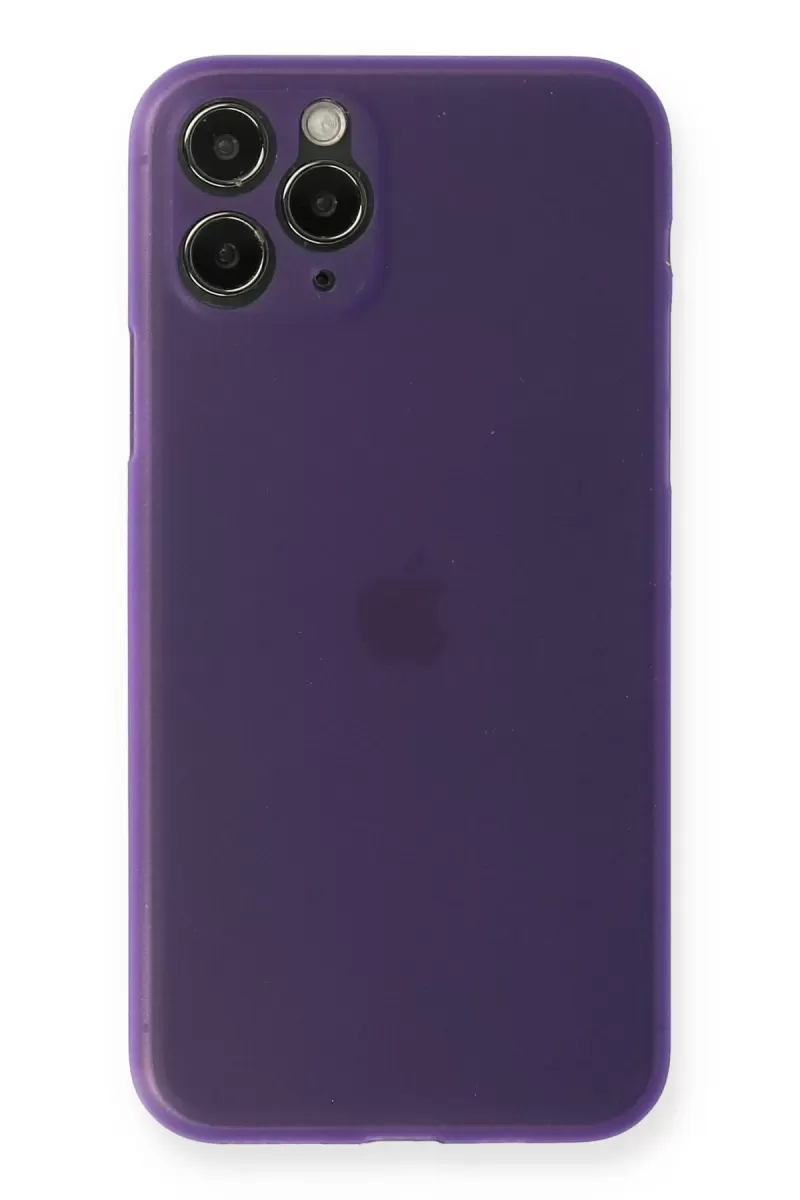 Newface Apple iPhone 11 Pro Max Kılıf PP Ultra İnce Kapak - Mor