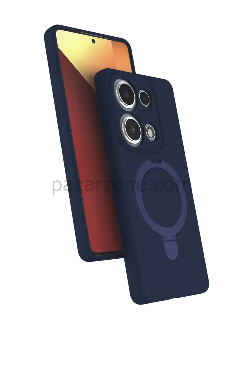 Newface Xiaomi Redmi Note 13 Pro 4G Regal Magsafe Standlı Kapak - Lacivert