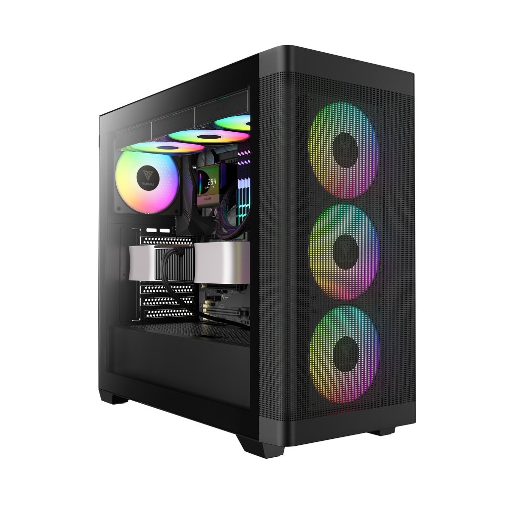 GAMDIAS ATHENA M3, 2000W,  Tempered Glass, Type-C, Mesh Ön Panel, ARGB, ATX, Professional GAMING KASA