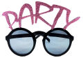 Party Yazılı Simli Pembe Renk Parti Gözlüğü