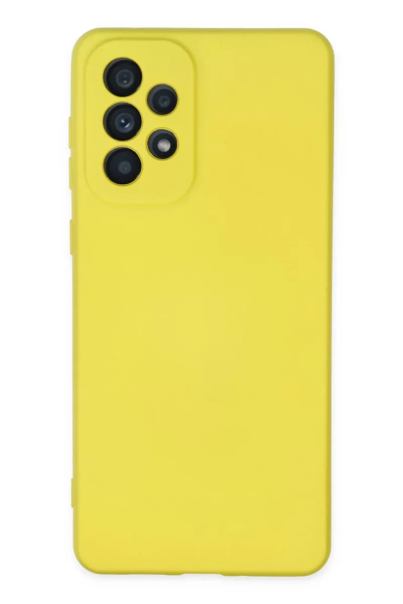 Newface Samsung Galaxy A23 4G Kılıf Nano içi Kadife Silikon - Sarı