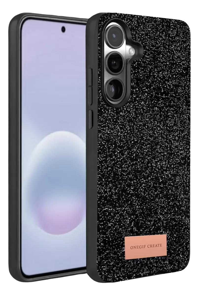 Onegif Samsung Galaxy A37 5G Bright Simli Kapak - Siyah