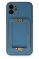 Newface Apple iPhone 12 Kılıf Coco Elit Kapak - Mavi