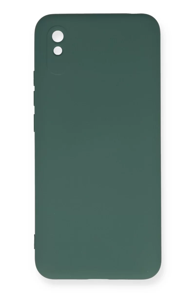 Newface Xiaomi Redmi 9A Kılıf Nano içi Kadife Silikon - Koyu Yeşil