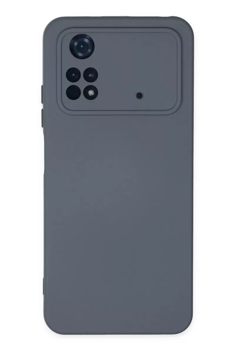 Newface Xiaomi Poco M4 Pro 4G Kılıf Nano içi Kadife Silikon - Gri