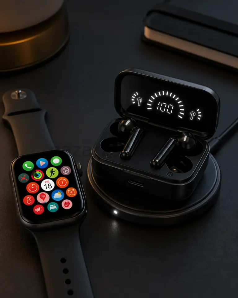 Spor ve Günlük Kullanıma Uygun Akıllı Saat ve Bluetooth Kulaklık Seti Yüksek Performans