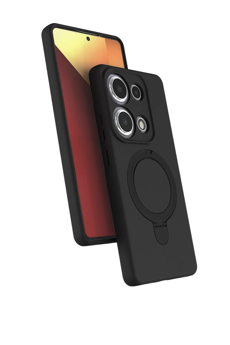 Newface Xiaomi Redmi Note 13 Pro 4G Regal Magsafe Standlı Kapak - Siyah