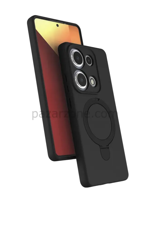 Newface Xiaomi Redmi Note 13 Pro 4G Regal Magsafe Standlı Kapak - Siyah