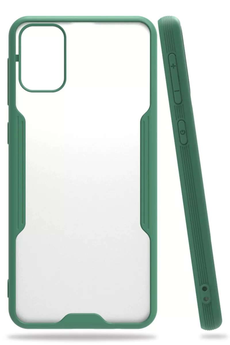 Newface Samsung Galaxy M31 Kılıf Platin Silikon - Yeşil