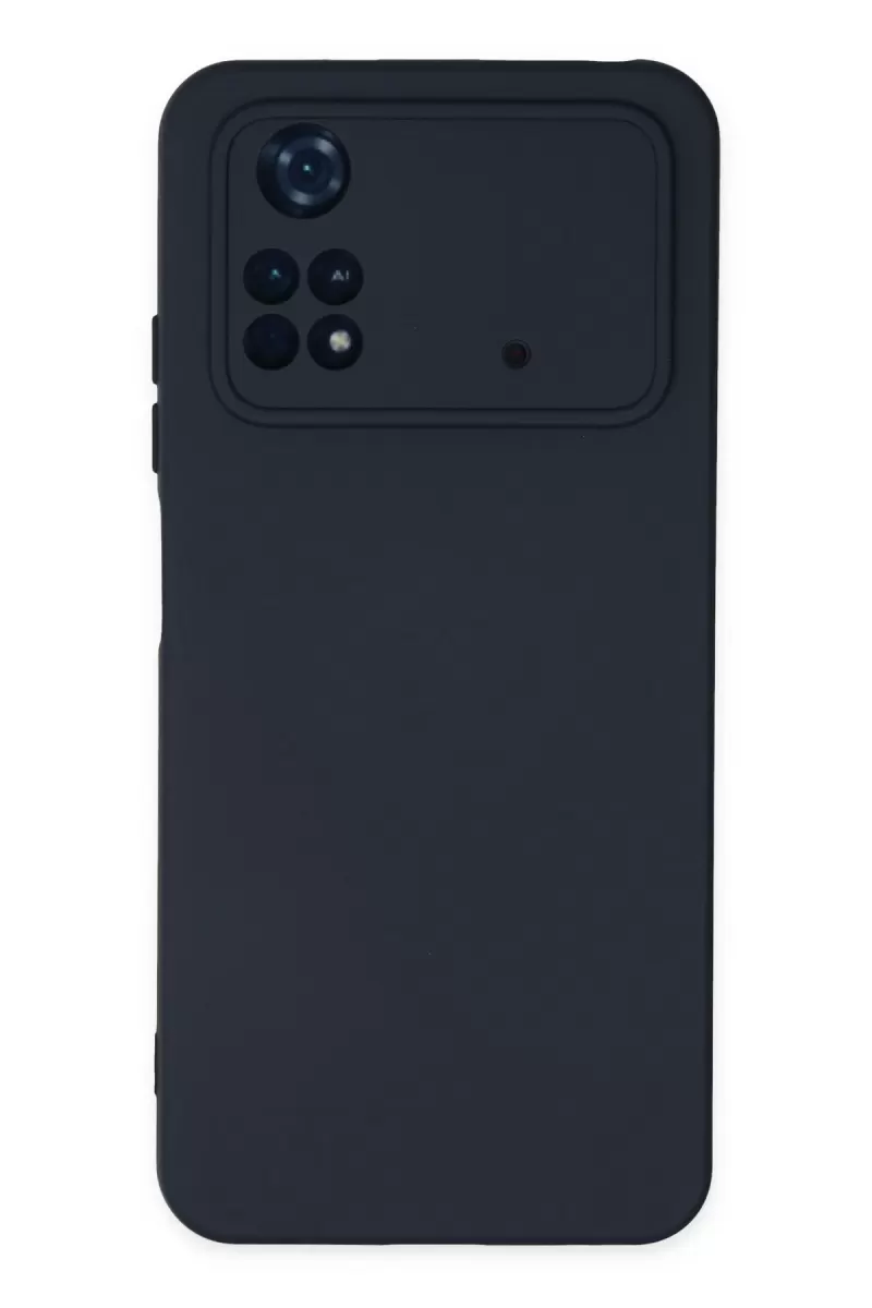Newface Xiaomi Poco M4 Pro 4G Kılıf Nano içi Kadife Silikon - Lacivert