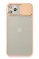 Newface Apple iPhone 11 Pro Max Kılıf Palm Buzlu Kamera Sürgülü Silikon - Pembe