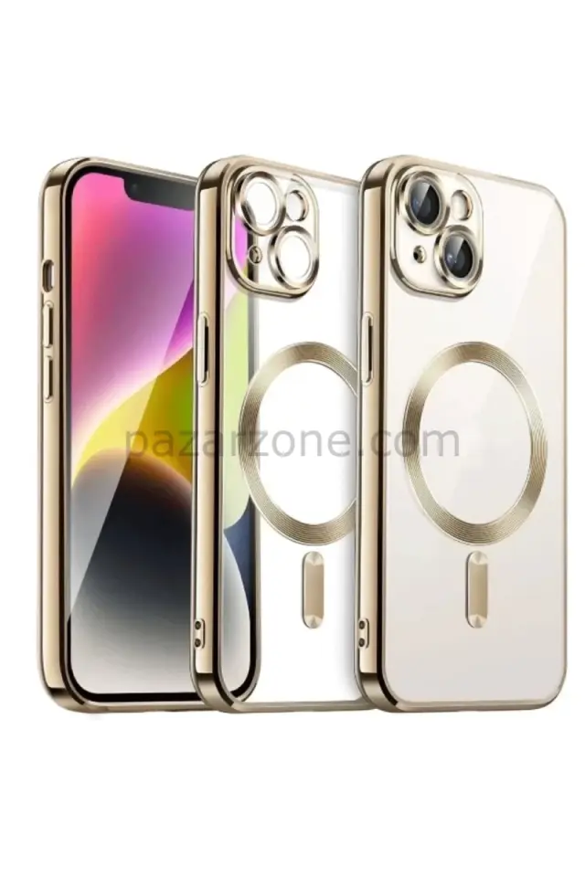 Newface Apple iPhone 13 Kılıf Kross Magneticsafe Kapak - Gold