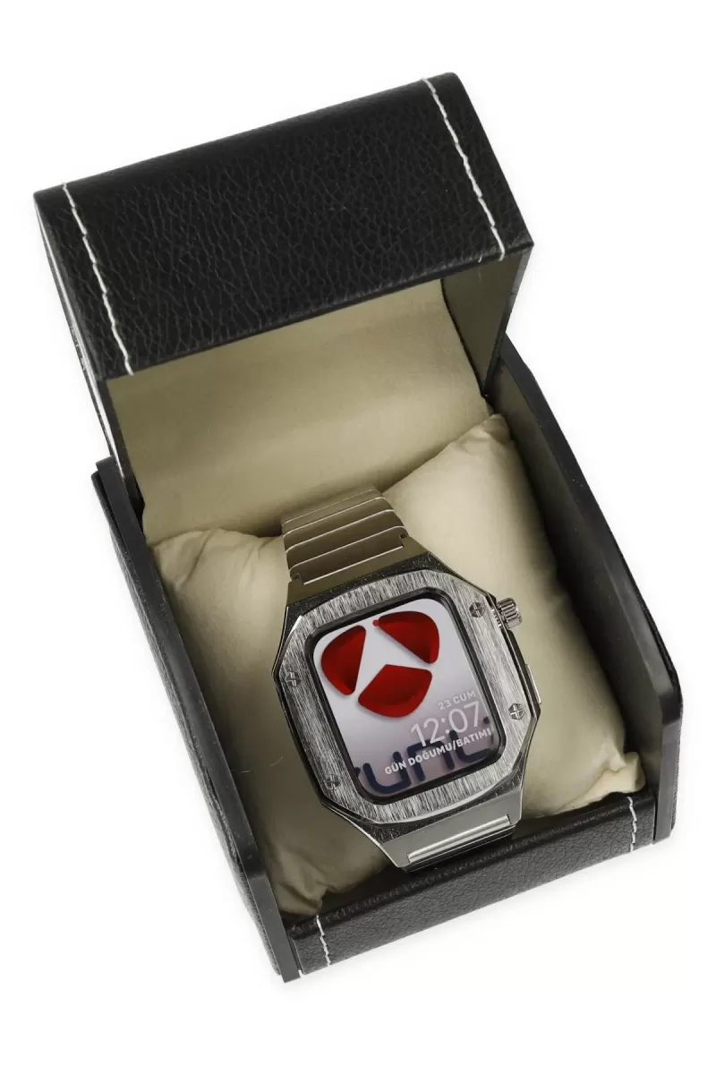 Newface Apple Watch 44mm KR409 Metal Kordon - Gümüş