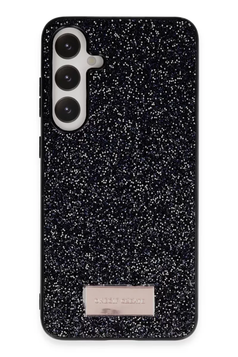 Onegif Samsung Galaxy A55 5G Bright Simli Kapak - Siyah