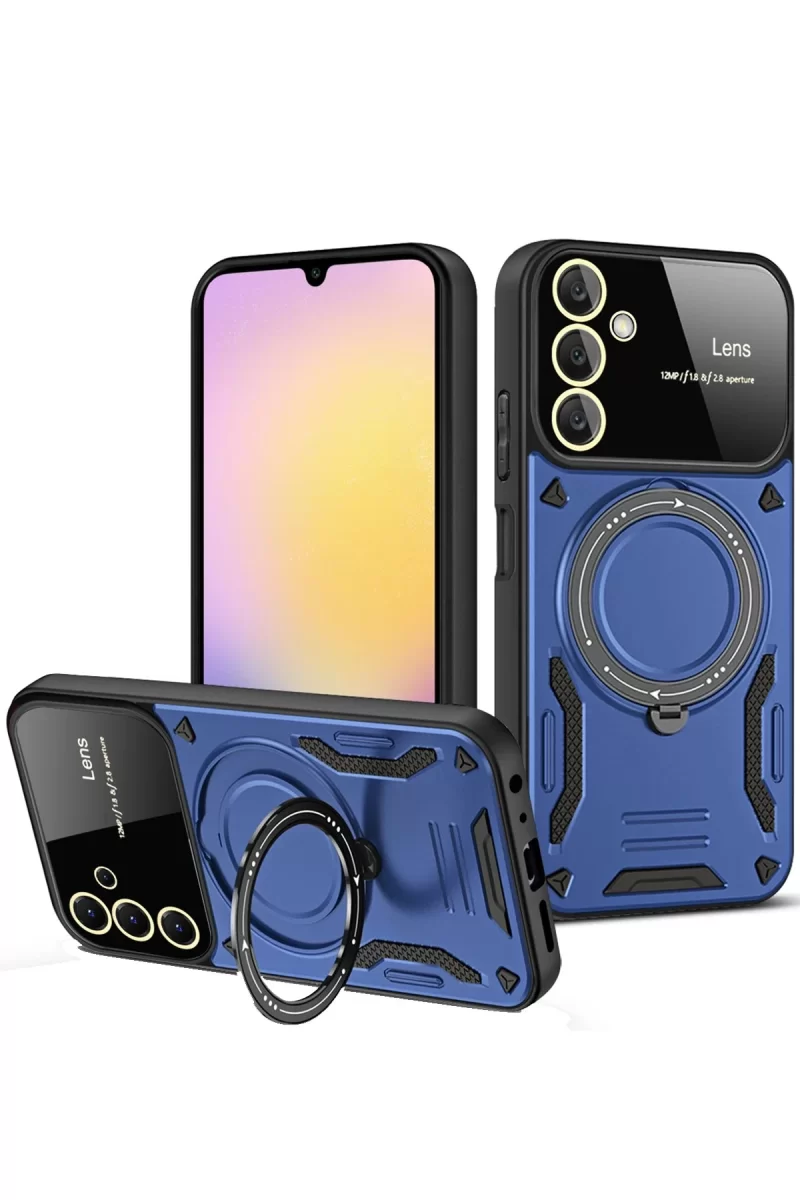 Newface Samsung Galaxy A05S Kılıf Joy Lens Standlı Kapak - Lacivert