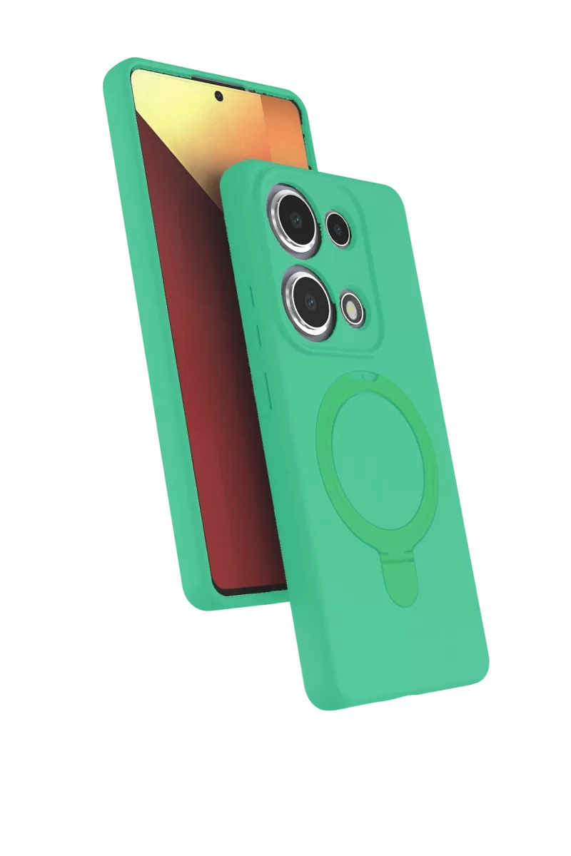Newface Xiaomi Redmi Note 13 Pro 4G Regal Magsafe Standlı Kapak - Yeşil