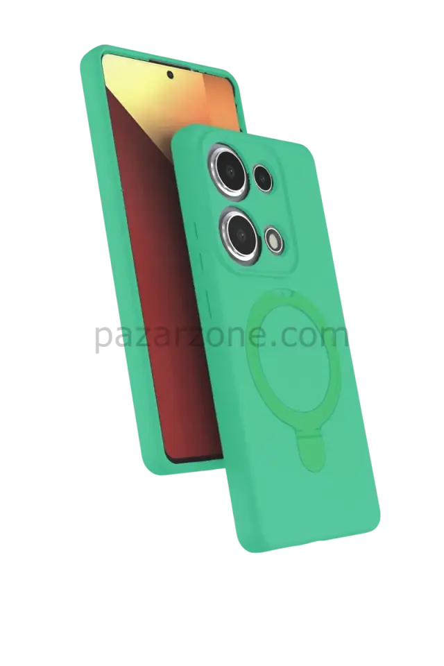 Newface Xiaomi Redmi Note 13 Pro 4G Regal Magsafe Standlı Kapak - Yeşil