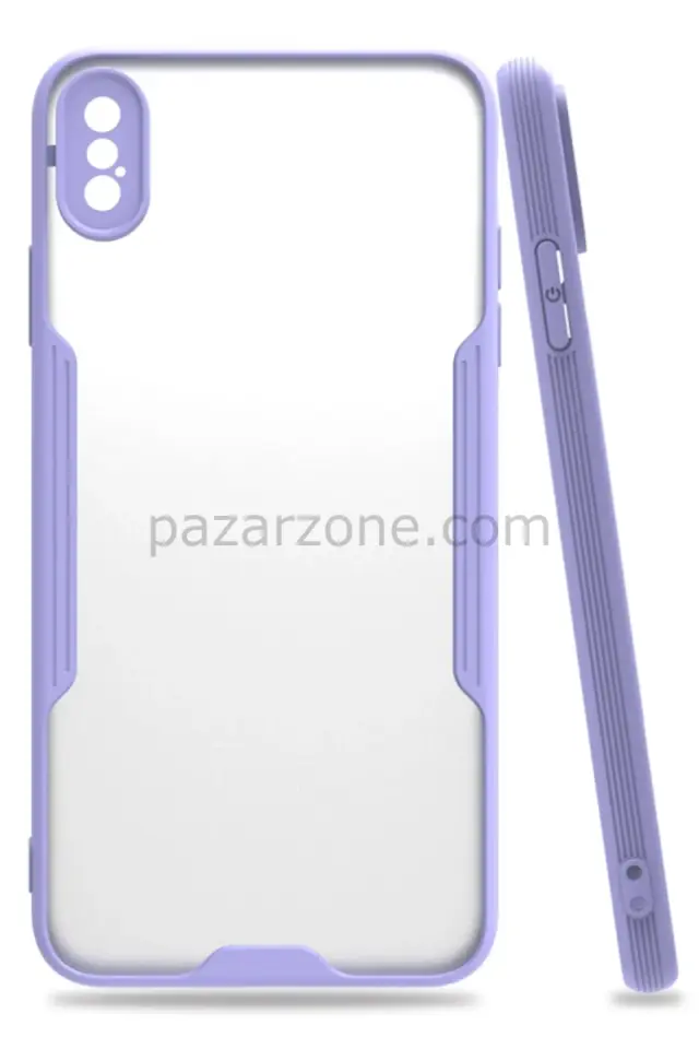 Newface Apple iPhone XS Max Kılıf Platin Silikon - Lila