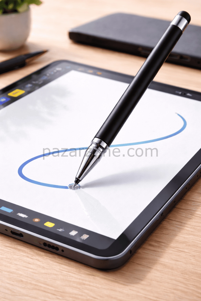Xiaomi Redmi 9 Uyumlu Dokunmatik Stylus Kalem Disk Uçlu Hassas Tablet Telefon Çizim Kalemi
