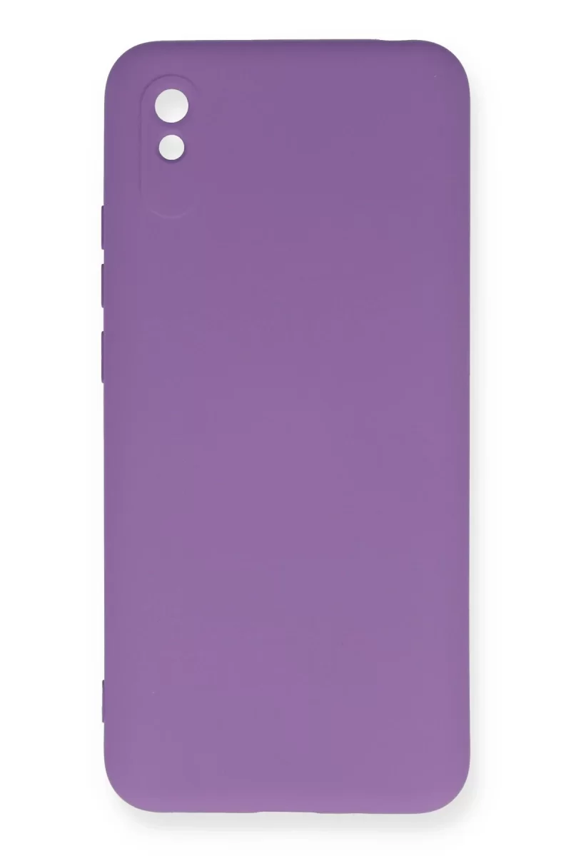 Newface Xiaomi Redmi 9A Kılıf Nano içi Kadife Silikon - Mor