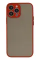 Newface Apple iPhone 15 Pro Max Kılıf Montreal Silikon Kapak - Kırmızı