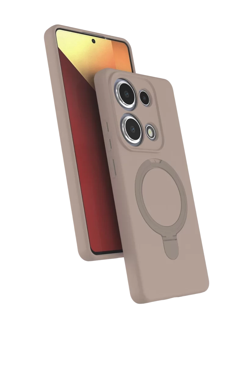 Newface Xiaomi Redmi Note 13 Pro 4G Regal Magsafe Standlı Kapak - Çöl Titanyum