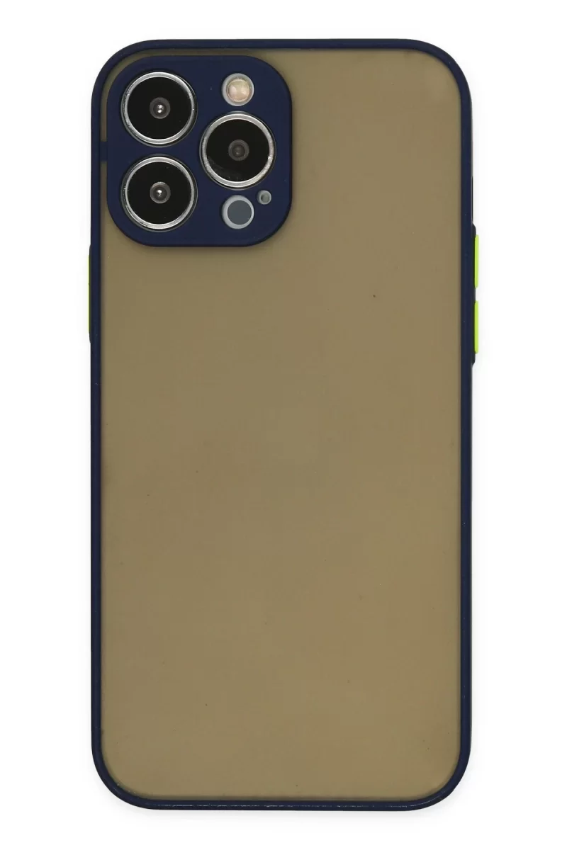 Newface Apple iPhone 15 Pro Max Kılıf Montreal Silikon Kapak - Lacivert