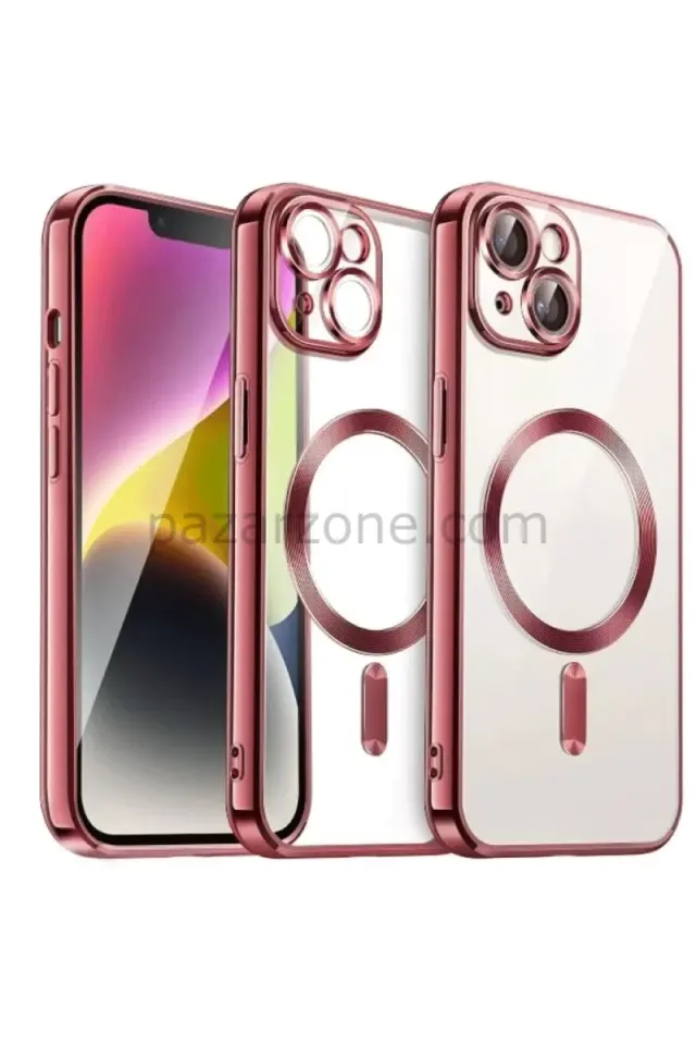 Newface Apple iPhone 13 Kılıf Kross Magneticsafe Kapak - Kırmızı