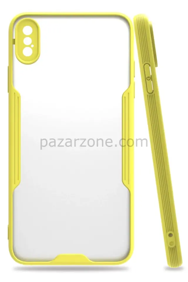 Newface Apple iPhone XS Max Kılıf Platin Silikon - Sarı