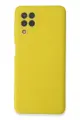 Newface Samsung Galaxy A22 Kılıf Nano içi Kadife Silikon - Sarı