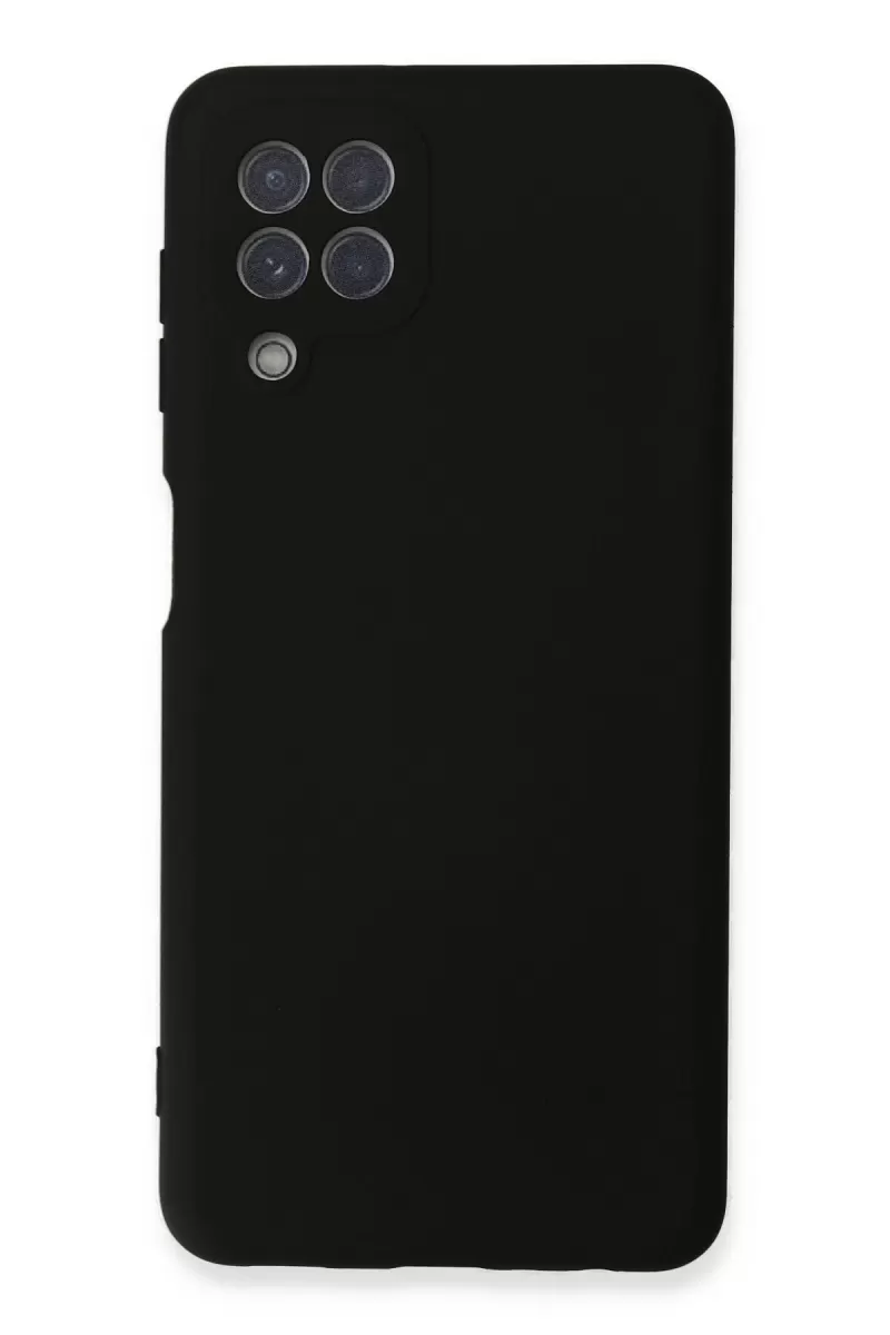 Newface Samsung Galaxy A22 Kılıf Nano içi Kadife Silikon - Siyah