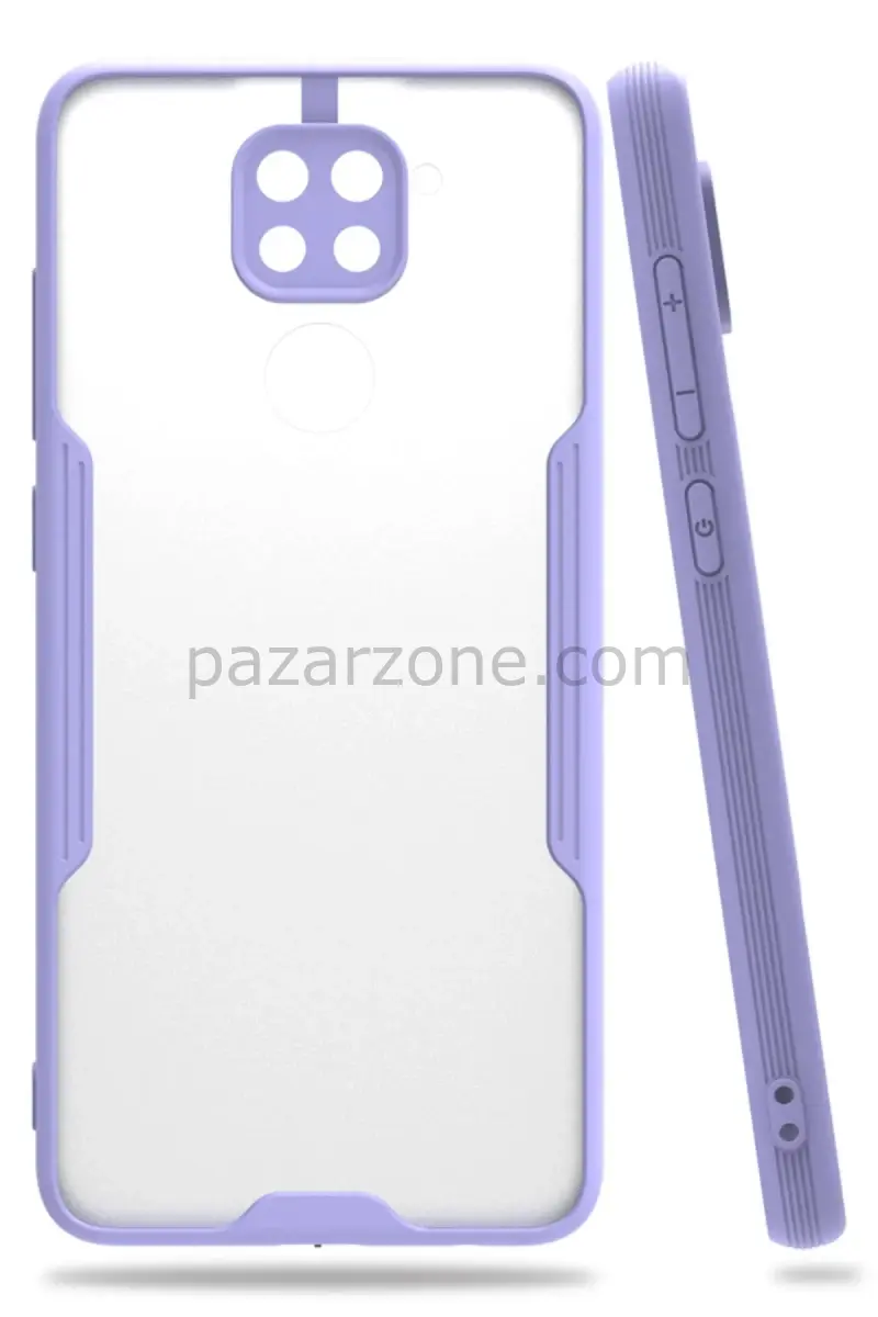 Newface Xiaomi Redmi Note 9 Kılıf Platin Silikon - Lila