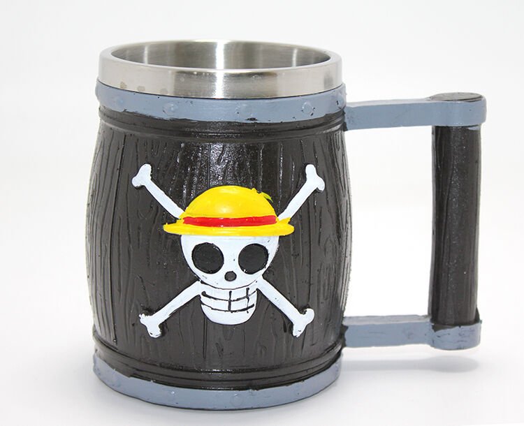 One Piece Temalı 3D Kabartmalı Çelik Kupa Bardak