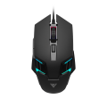 GAMDIAS AURA GS4, Çok Renkli Aydınlatma,  USB Kablolu, 6 Tuşlu, Gaming Mouse, 3.600 DPI, Siyah