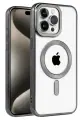 Newface Apple iPhone 14 Pro Kılıf Kronos Magsafe Kapak - Siyah