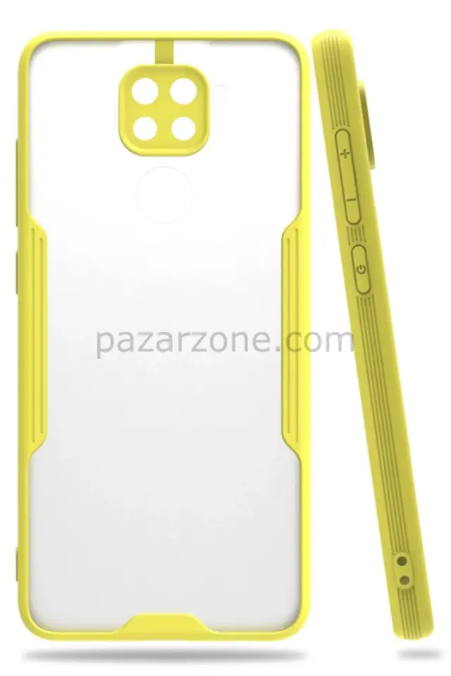 Newface Xiaomi Redmi Note 9 Kılıf Platin Silikon - Sarı