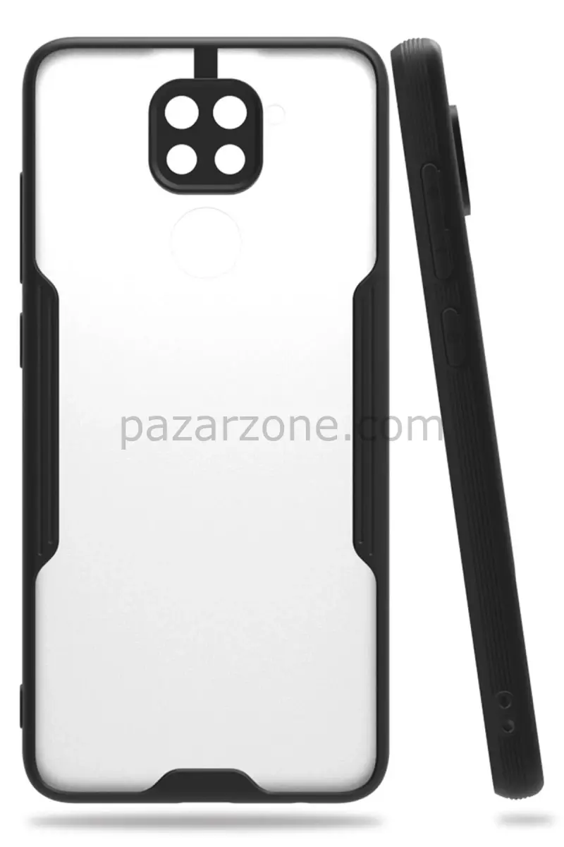 Newface Xiaomi Redmi Note 9 Kılıf Platin Silikon - Siyah