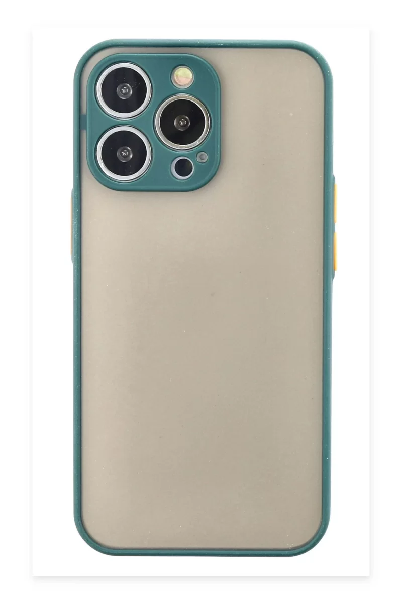 Newface Apple iPhone 15 Pro Max Kılıf Montreal Silikon Kapak - Yeşil