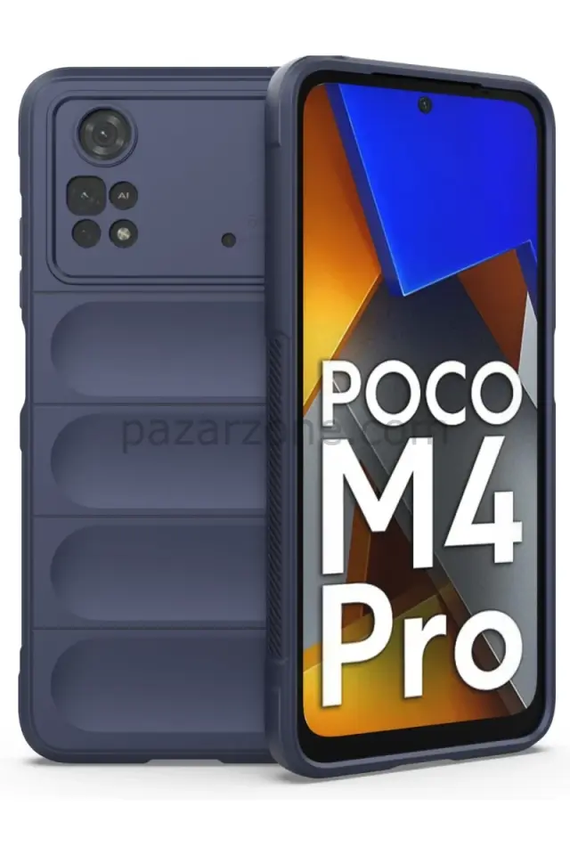Newface Xiaomi Poco M4 Pro 4G Kılıf Optimum Silikon - Lacivert