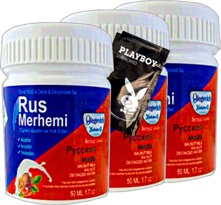 Playboy Blue Rus Merhemi 3 Adet x 50 ml Tüy Dökücü Krem + 1 Armağan Jel