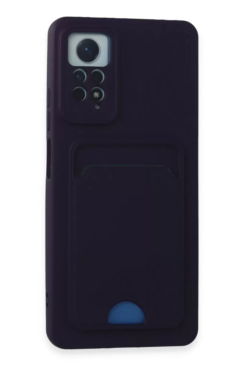 Newface Xiaomi Redmi Note 11 Pro Kılıf Kelvin Kartvizitli Silikon - Derin Mor