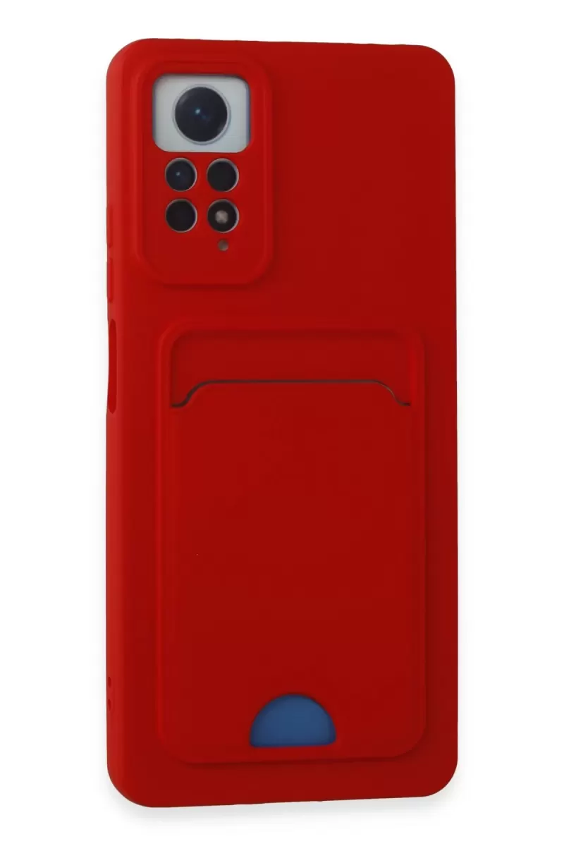 Newface Xiaomi Redmi Note 11 Pro Kılıf Kelvin Kartvizitli Silikon - Kırmızı