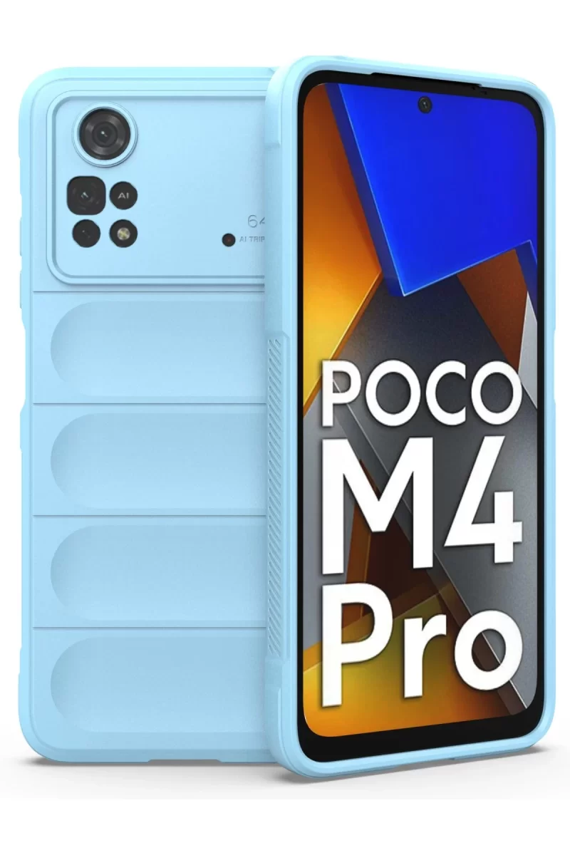 Newface Xiaomi Poco M4 Pro 4G Kılıf Optimum Silikon - Sky Blue