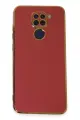 Newface Xiaomi Redmi Note 9 Kılıf Volet Silikon - Kırmızı