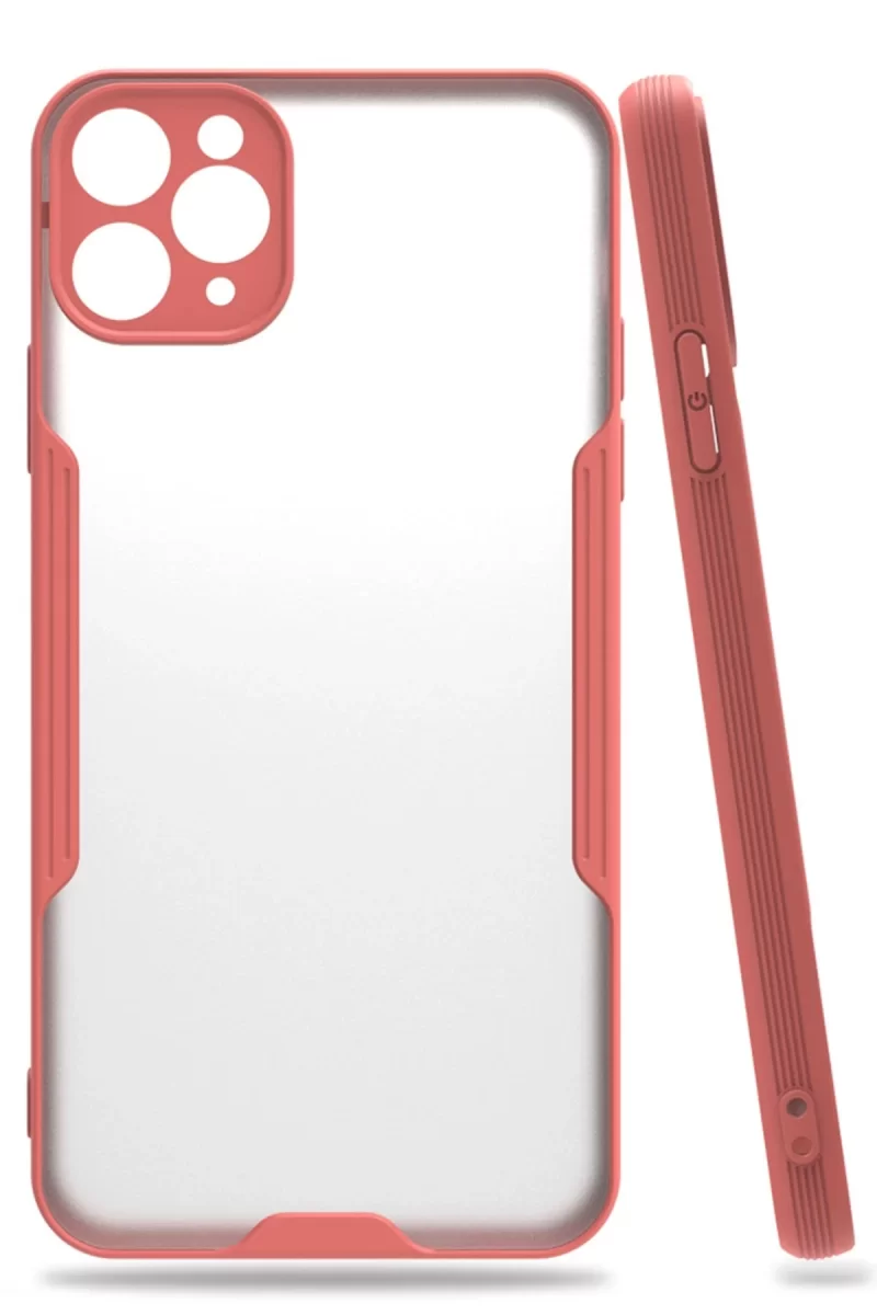 Newface Apple iPhone 11 Pro Max Kılıf Platin Silikon - Pembe