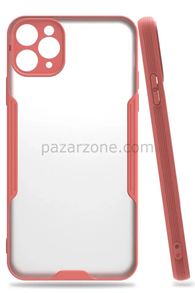 Newface Apple iPhone 11 Pro Max Kılıf Platin Silikon - Pembe