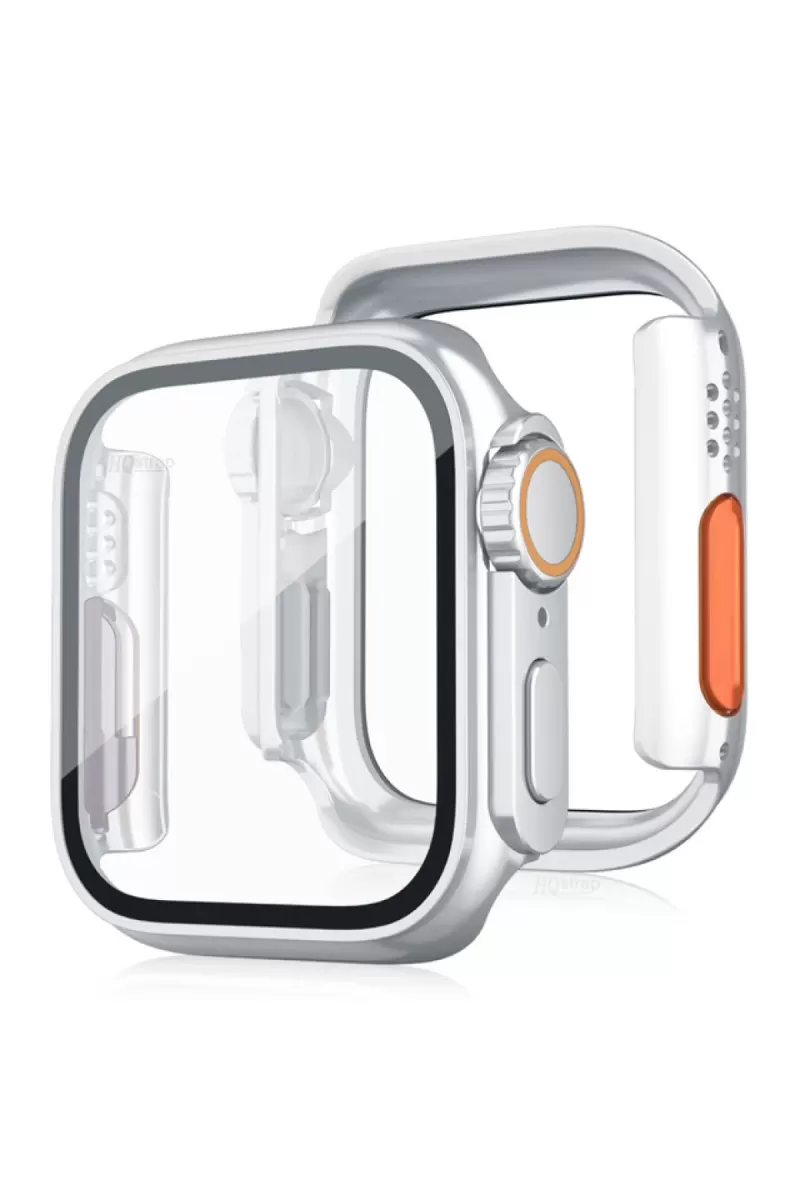 Newface Apple Watch 44mm Watch 49mm Kasa Dönüştürücü ve Ekran Koruyucu - Çöl Titanyum