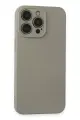 Newface Apple iPhone 15 Pro Max Kılıf Nano içi Kadife Silikon - Beyaz Titanyum